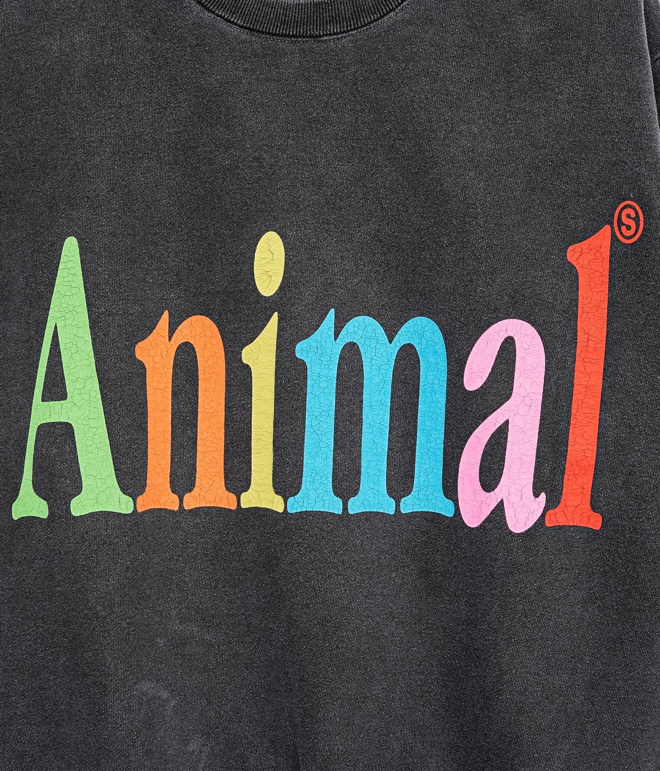 STUDIO WEAREALLANIMALS "Animals Letter” SWEATSHIRT BLACK - WEAREALLANIMALS