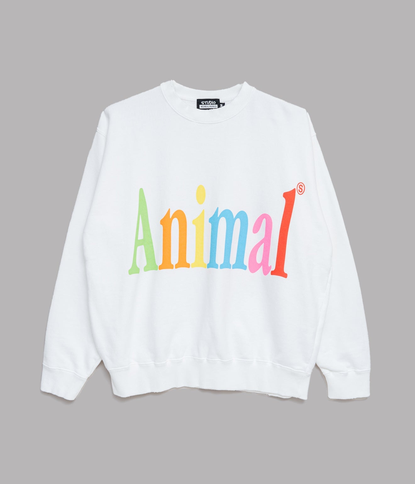 STUDIO WEAREALLANIMALS "Animals Letter SWEATSHIRT" WHITE - WEAREALLANIMALS