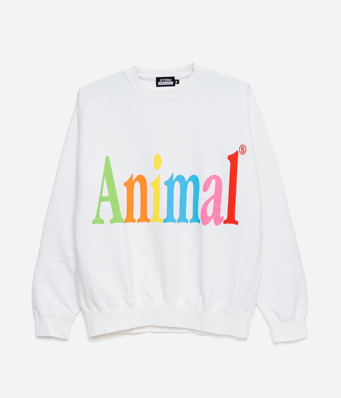 STUDIO WEAREALLANIMALS "Animals Letter" SWEATSHIRT WHITE - WEAREALLANIMALS