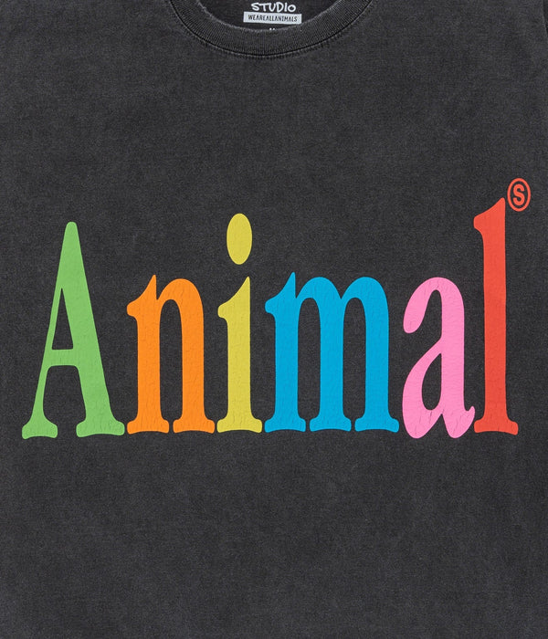 STUDIO WEAREALLANIMALS "Animals Letter T - SHIRT" BLACK - WEAREALLANIMALS