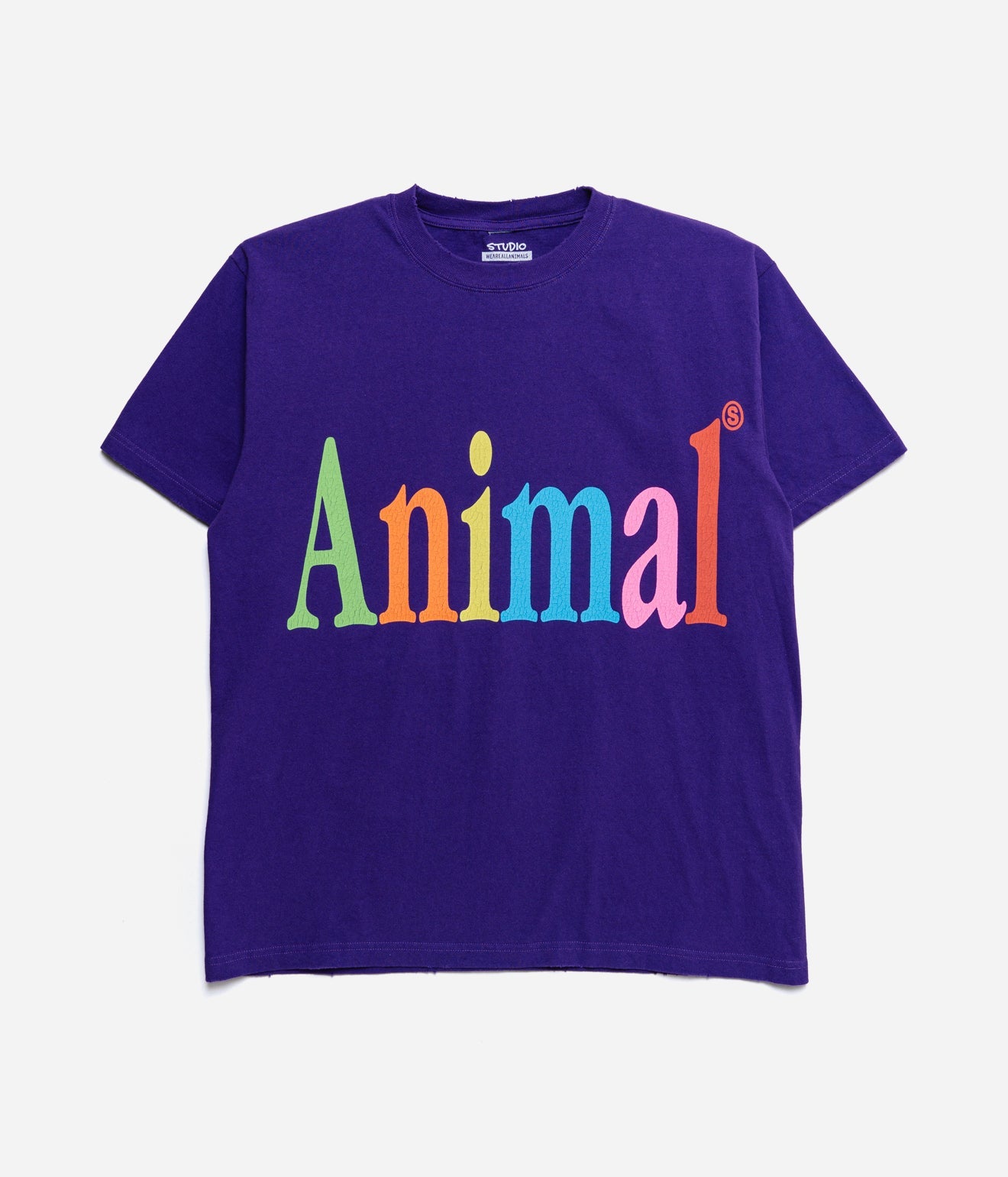 STUDIO WEAREALLANIMALS "Animals Letter T - SHIRT" PURPLE - WEAREALLANIMALS