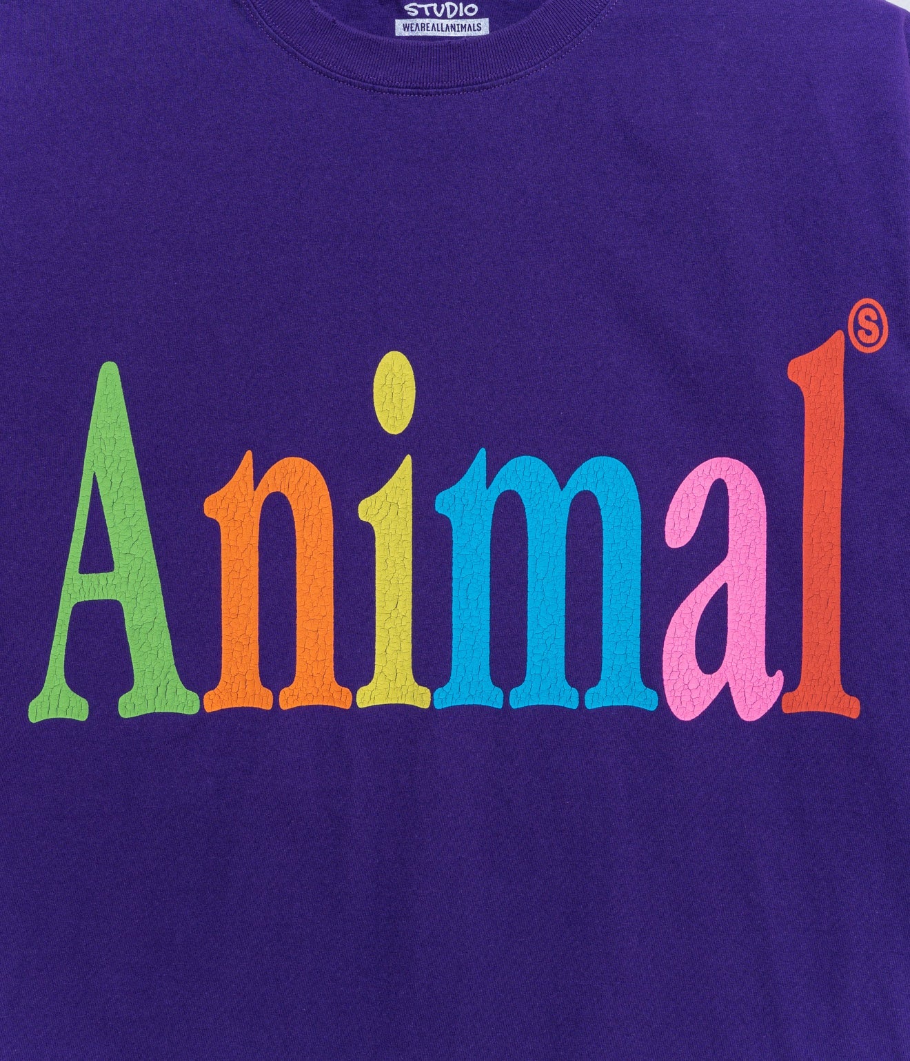 STUDIO WEAREALLANIMALS "Animals Letter T - SHIRT" PURPLE - WEAREALLANIMALS