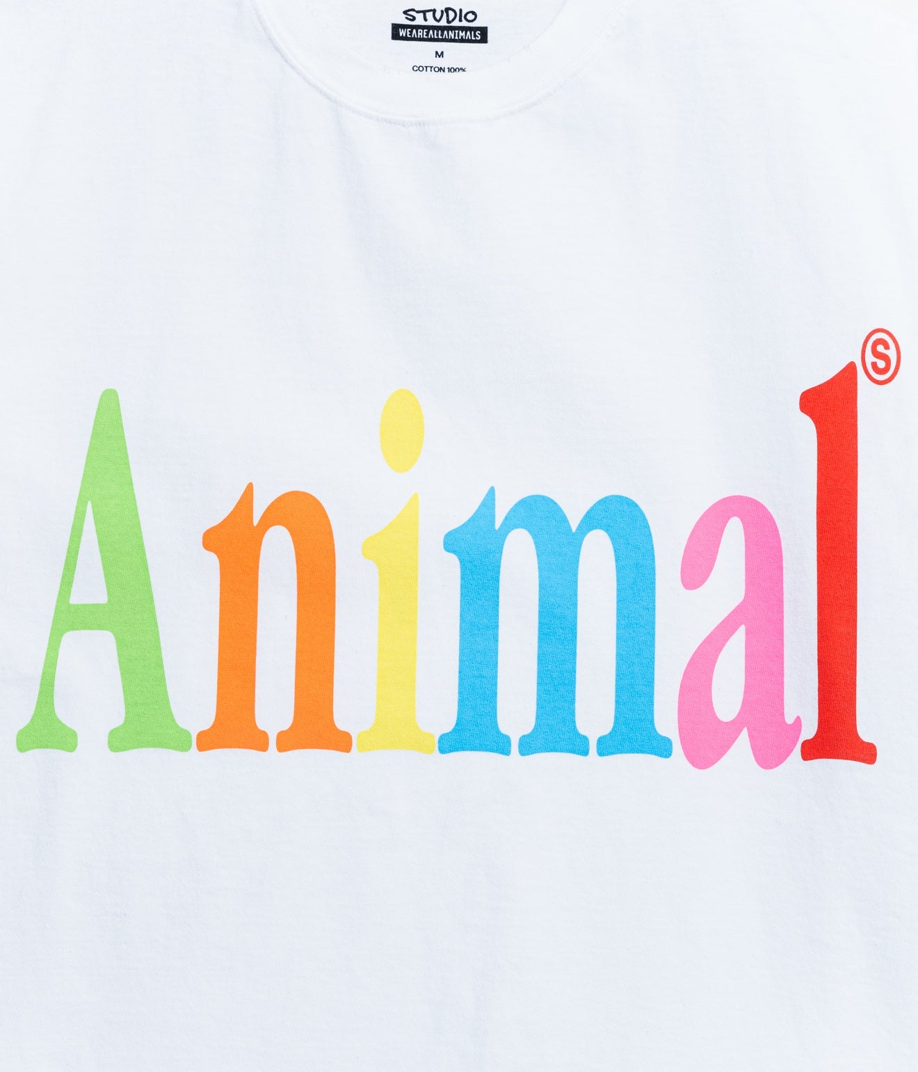 STUDIO WEAREALLANIMALS "Animals Letter T - SHIRT" WHITE - WEAREALLANIMALS