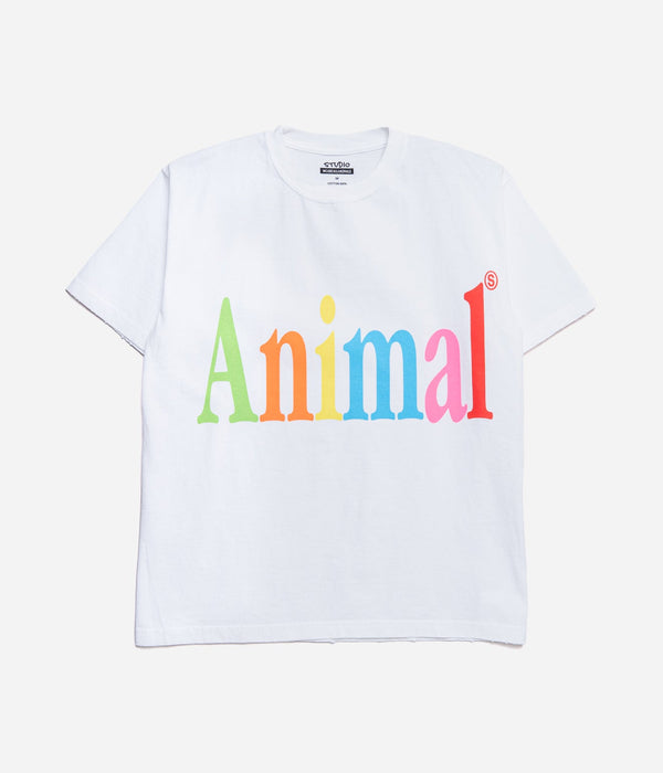 STUDIO WEAREALLANIMALS "Animals Letter T - SHIRT" WHITE - WEAREALLANIMALS