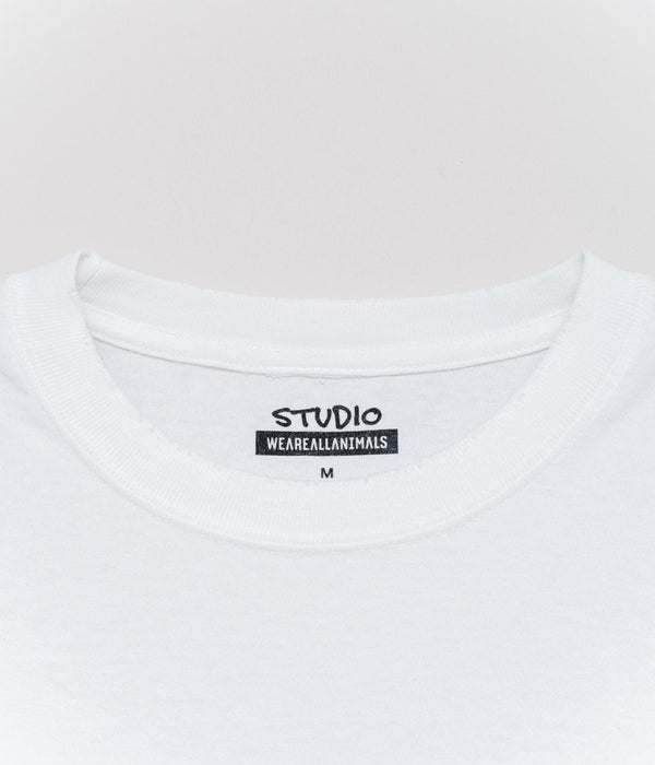 STUDIO WEAREALLANIMALS "BMX L/S T - SHIRT" WHITE - WEAREALLANIMALS