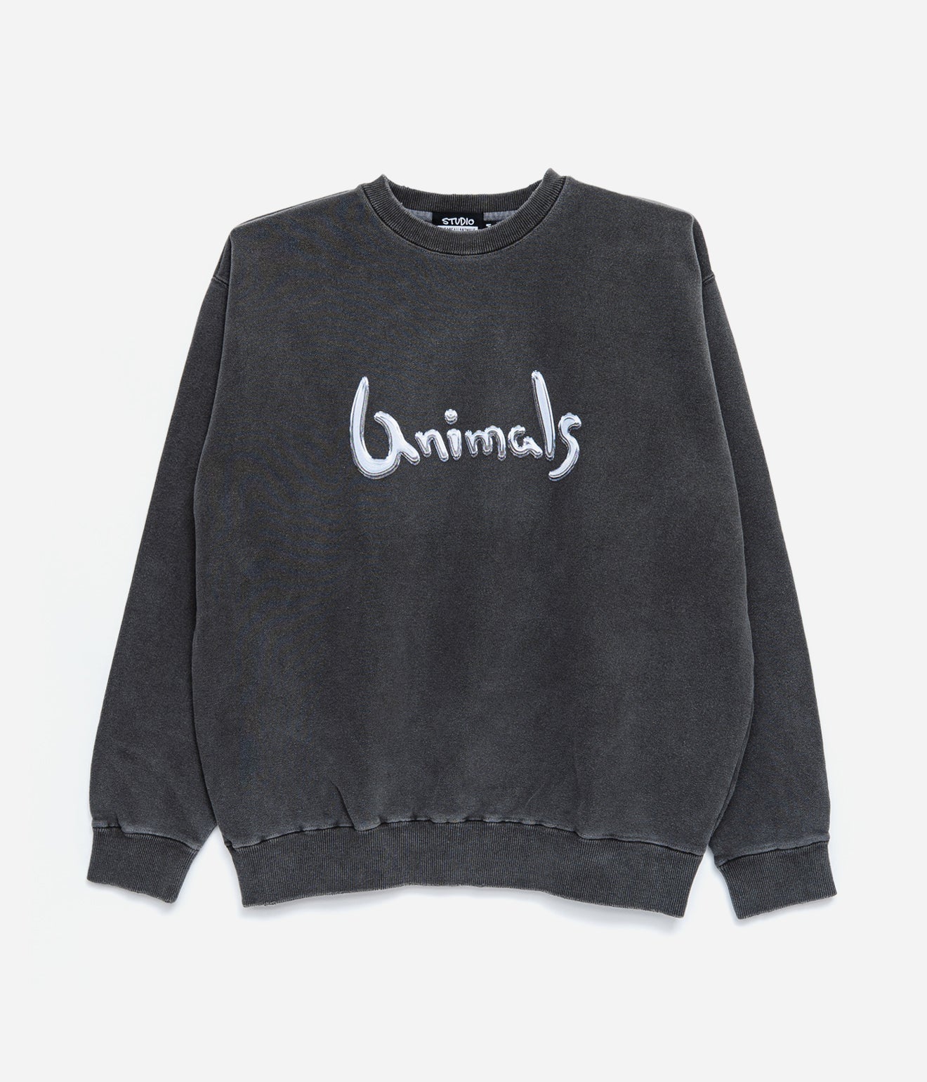 STUDIO WEAREALLANIMALS "Chrome Logo" SWEATSHIRT BLACK - WEAREALLANIMALS
