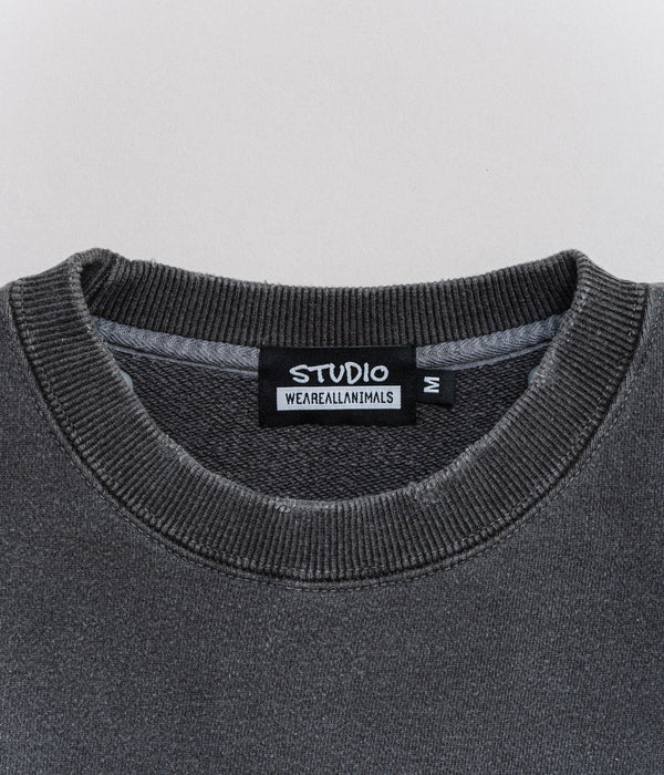 STUDIO WEAREALLANIMALS "Cure SWEATSHIRT" BLACK - WEAREALLANIMALS