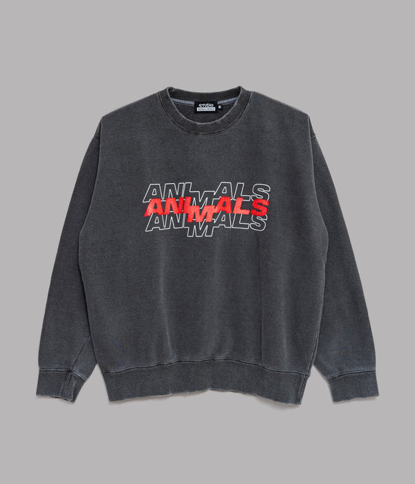 STUDIO WEAREALLANIMALS "Cure SWEATSHIRT" BLACK - WEAREALLANIMALS