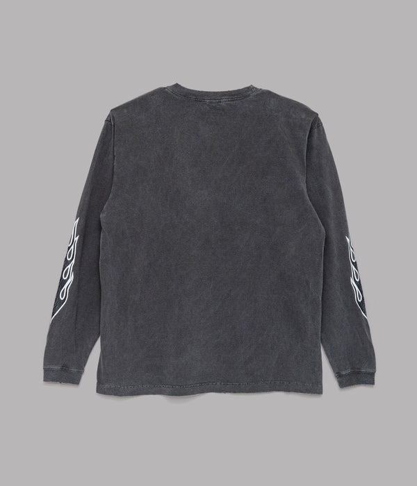 STUDIO WEAREALLANIMALS "Flame L/S T - SHIRT" BLACK - WEAREALLANIMALS