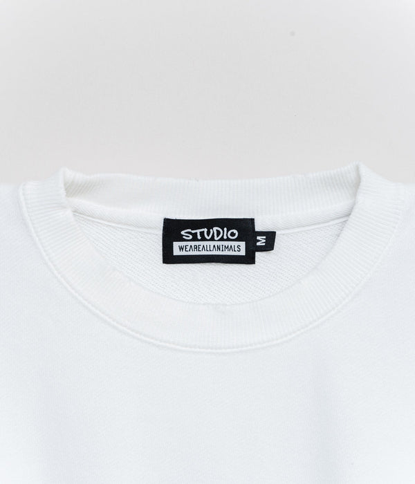 STUDIO WEAREALLANIMALS "Future SWEATSHIRT" WHITE - WEAREALLANIMALS