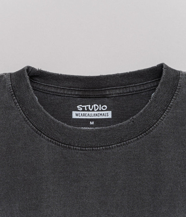 STUDIO WEAREALLANIMALS "Inverted Arch L/S T - SHIRT" BLACK - WEAREALLANIMALS