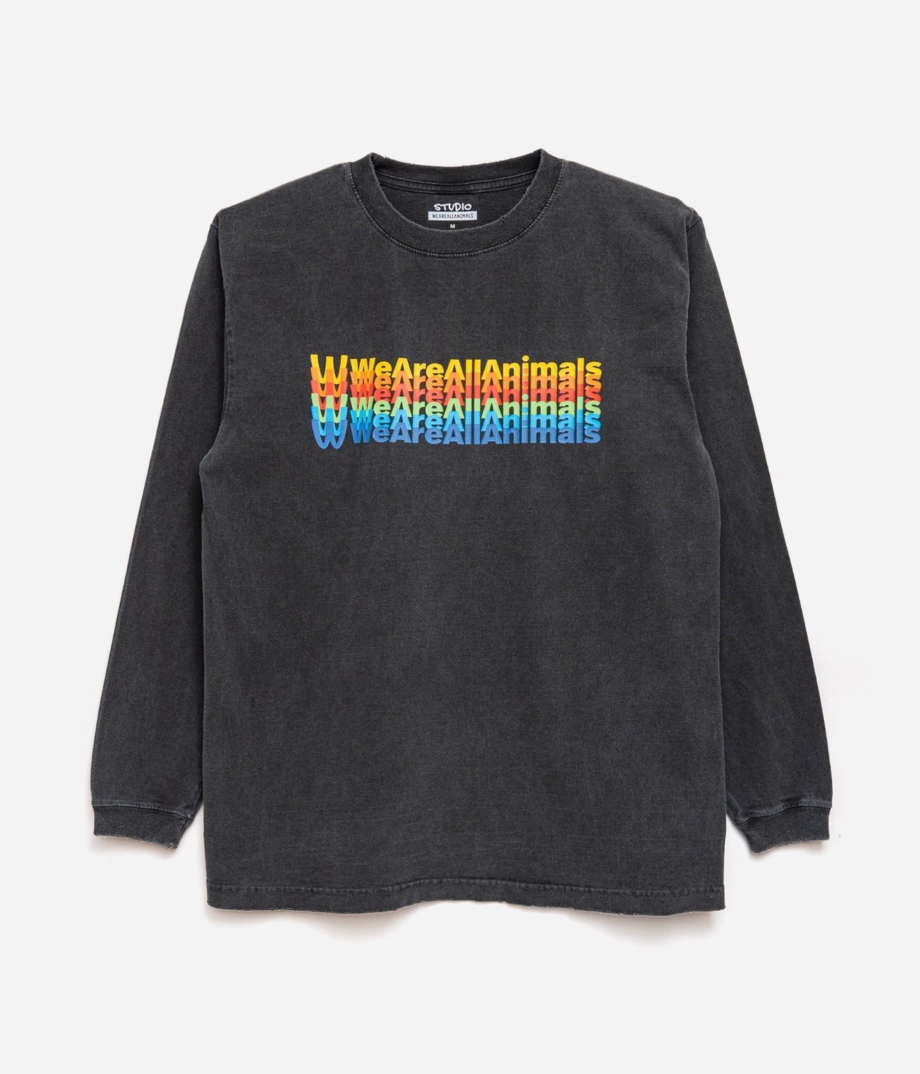 STUDIO WEAREALLANIMALS "Inverted Arch L/S T - SHIRT" BLACK - WEAREALLANIMALS