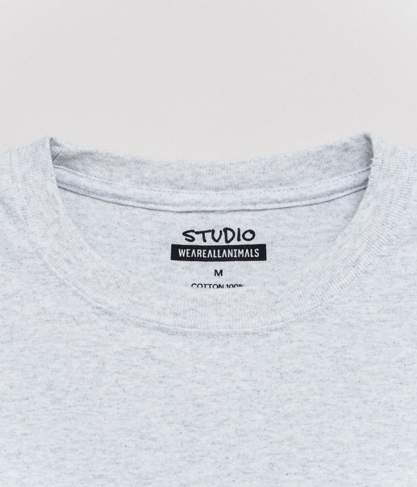 STUDIO WEAREALLANIMALS "Inverted Arch L/S T - SHIRT" GREY - WEAREALLANIMALS