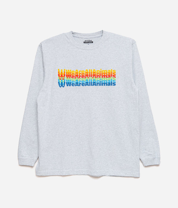 STUDIO WEAREALLANIMALS "Inverted Arch L/S T - SHIRT" GREY - WEAREALLANIMALS