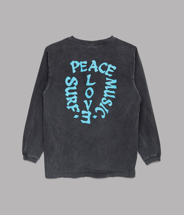 STUDIO WEAREALLANIMALS "LIFE L/S T - SHIRT" BLACK/BLUE - WEAREALLANIMALS