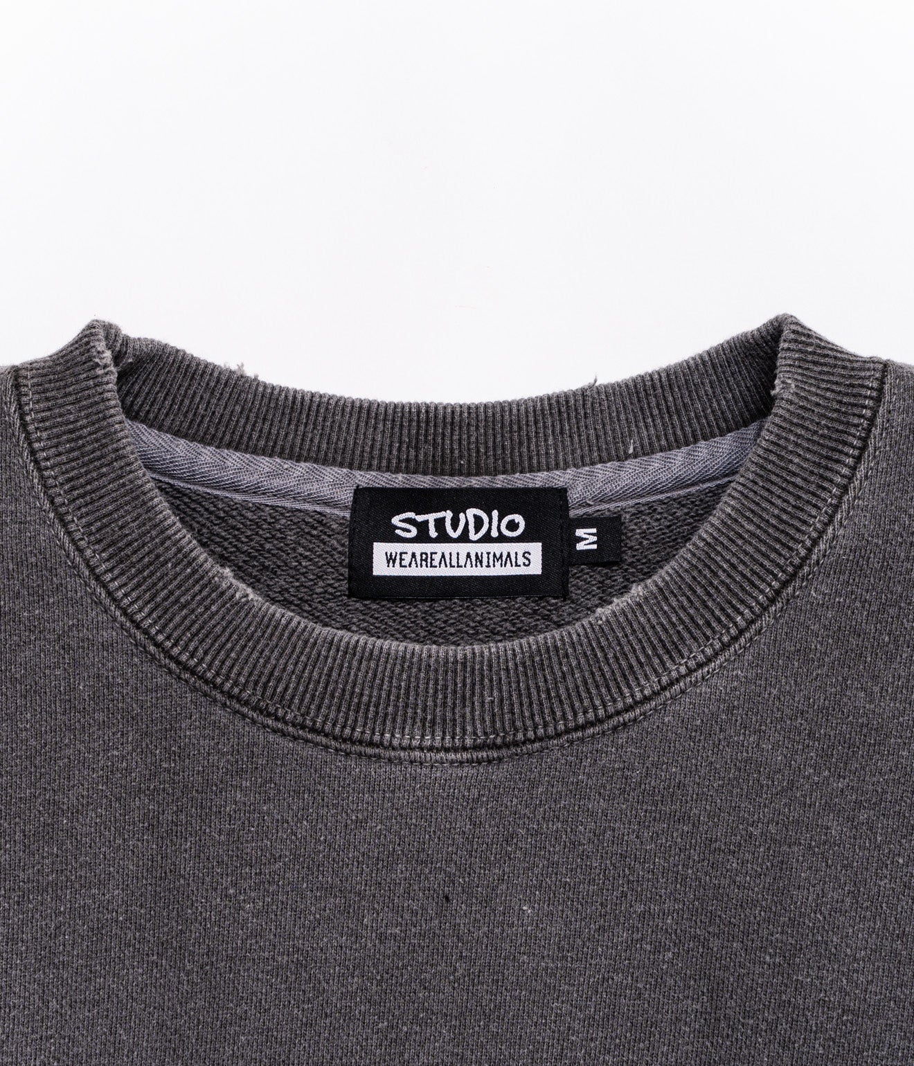 STUDIO WEAREALLANIMALS "LIFE" SWEATSHIRT BLACK/BLACK - WEAREALLANIMALS