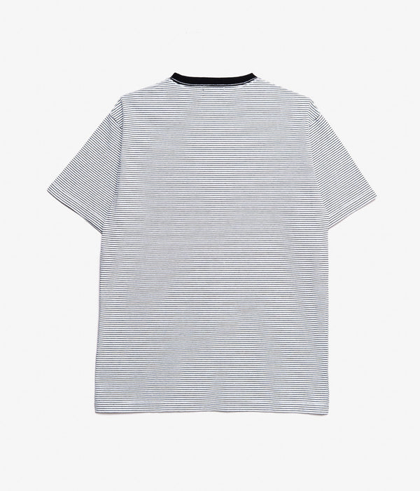 STUDIO WEAREALLANIMALS "Oval Logo STRIPE T - SHIRT " WHITE/BLACK - WEAREALLANIMALS