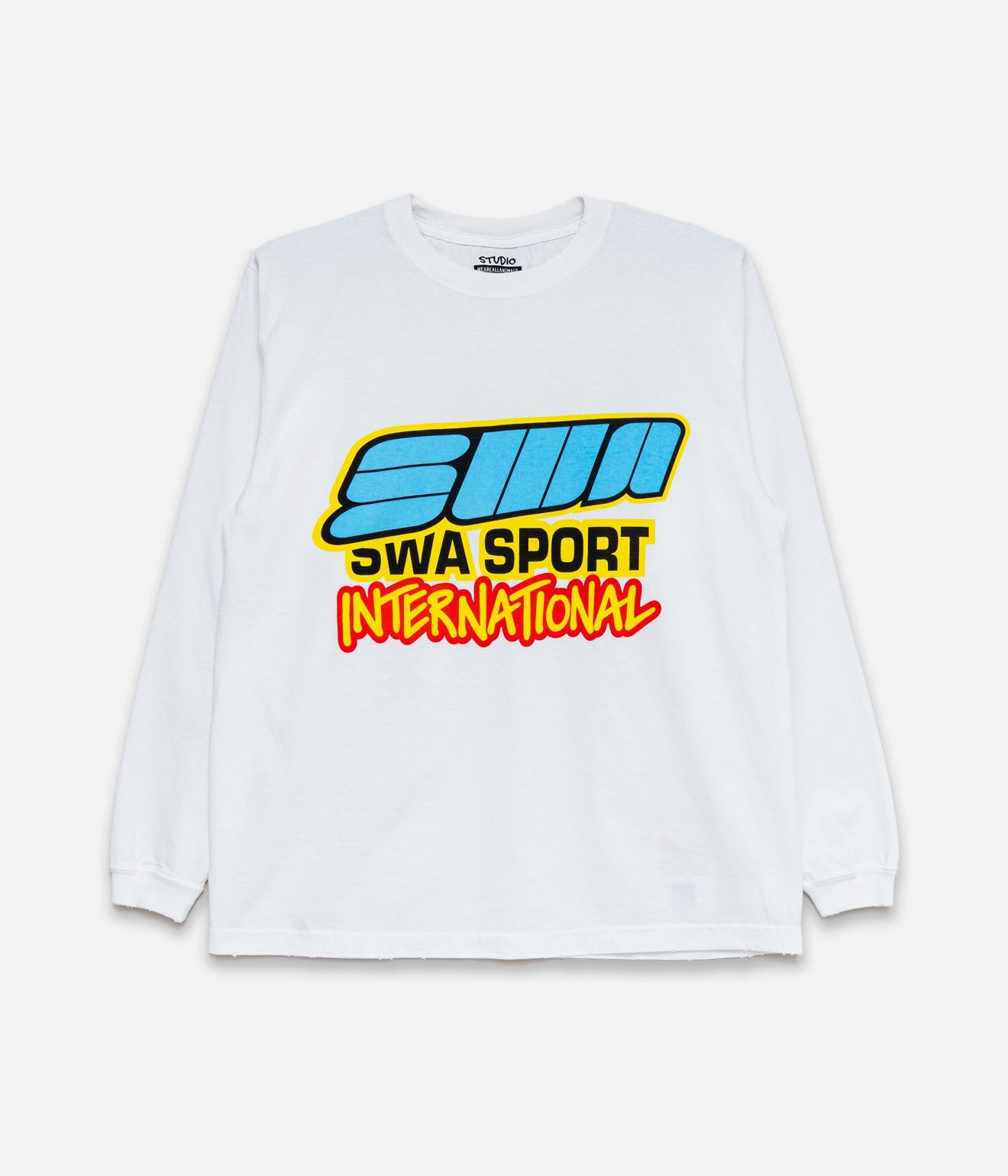 STUDIO WEAREALLANIMALS "SWA Sport L/S T - SHIRT" WHITE - WEAREALLANIMALS