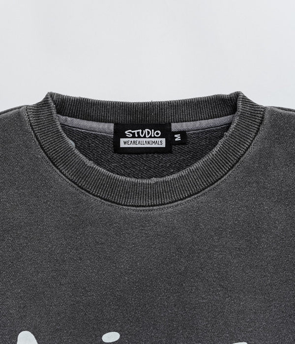 STUDIO WEAREALLANIMALS "Whenever Wherever" SWEATSHIRT BLACK - WEAREALLANIMALS