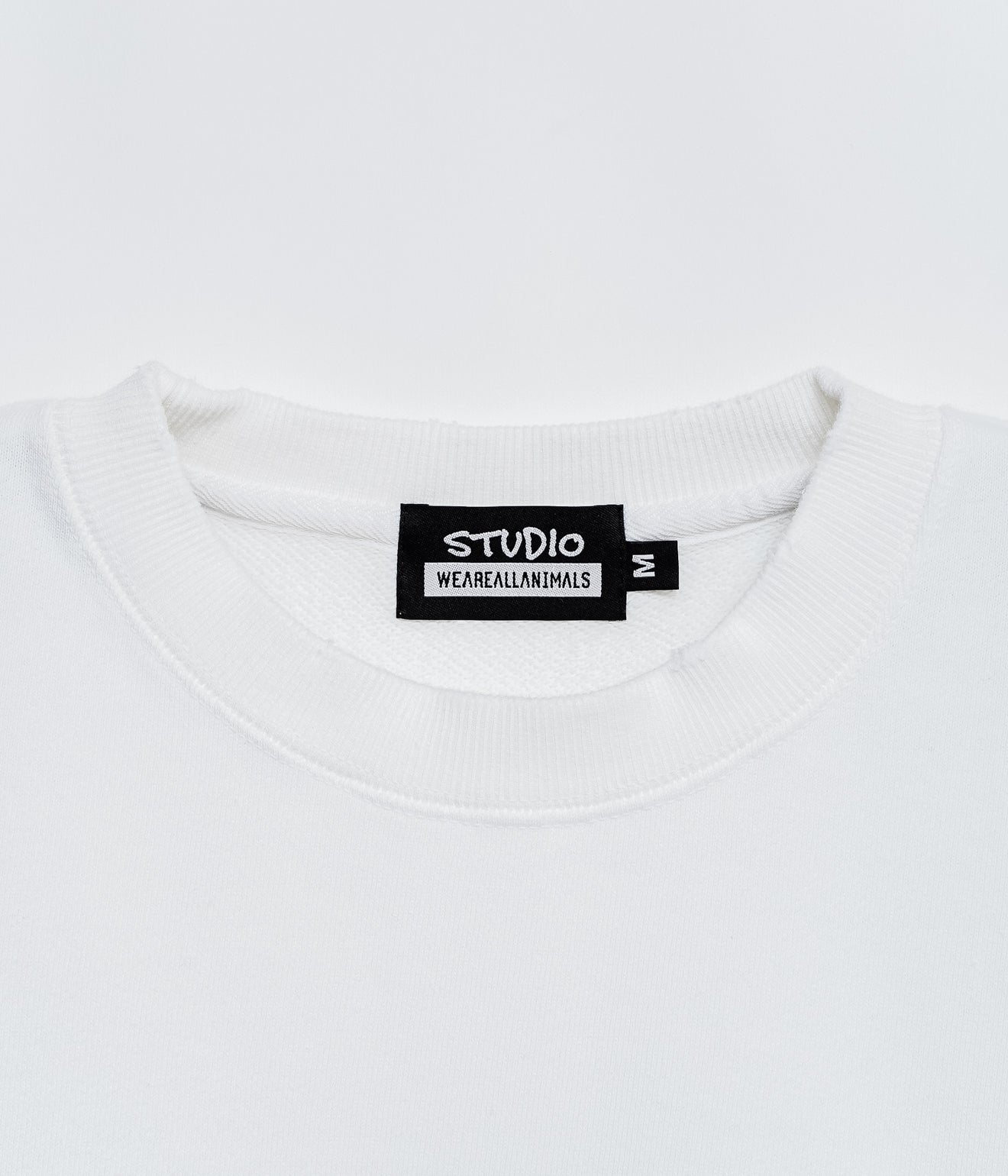 STUDIO WEAREALLANIMALS "Whenever Wherever" SWEATSHIRT WHITE - WEAREALLANIMALS