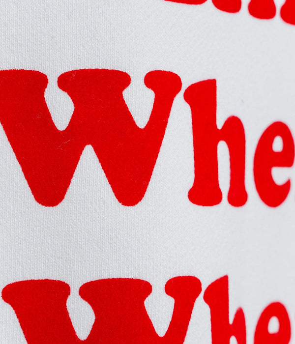 STUDIO WEAREALLANIMALS "Whenever Wherever" SWEATSHIRT WHITE - WEAREALLANIMALS