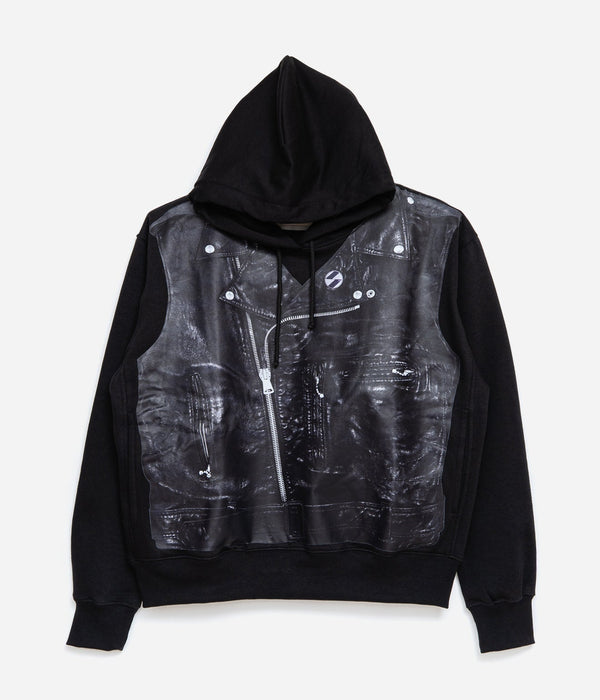 THE SALVAGES "MOTO REAL LIES OS HOODIE" BLACK - WEAREALLANIMALS