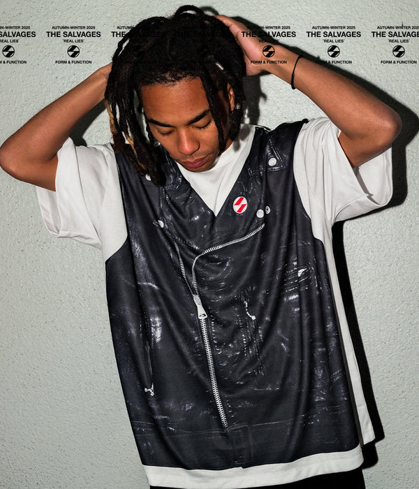 THE SALVAGES "MOTO REAL LIES OS T - SHIRT" WHITE - WEAREALLANIMALS