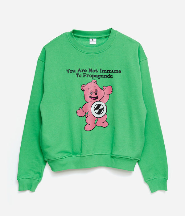 THE SALVAGES "PROPAGANDA BEAR SWEATER" ISLAND GREEN - WEAREALLANIMALS