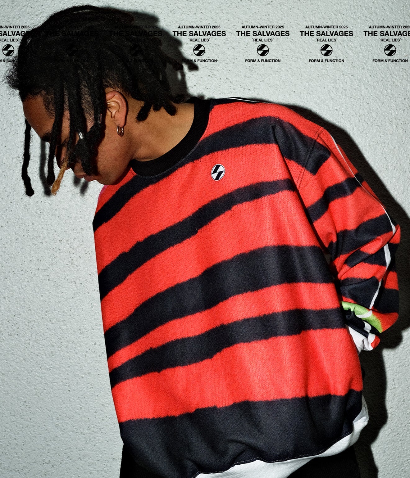 THE SALVAGES "SONIC REAL LIES OS SWEATER" WHITE - WEAREALLANIMALS