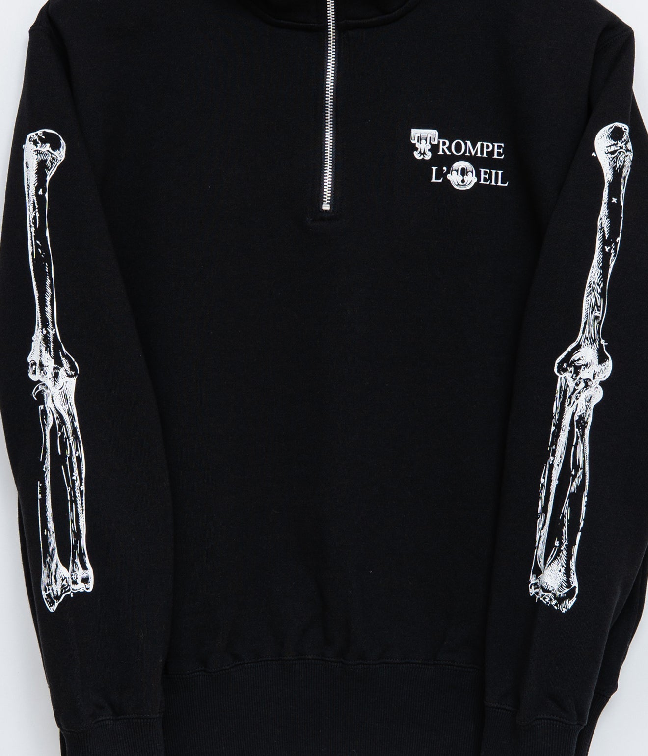 TODAY edition "TROMPE L'OEIL Zip Sweat" BLACK - WEAREALLANIMALS