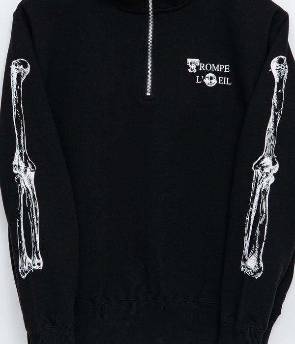 TODAY edition "TROMPE L'OEIL Zip Sweat" BLACK - WEAREALLANIMALS