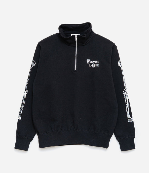 TODAY edition "TROMPE L'OEIL Zip Sweat" BLACK - WEAREALLANIMALS