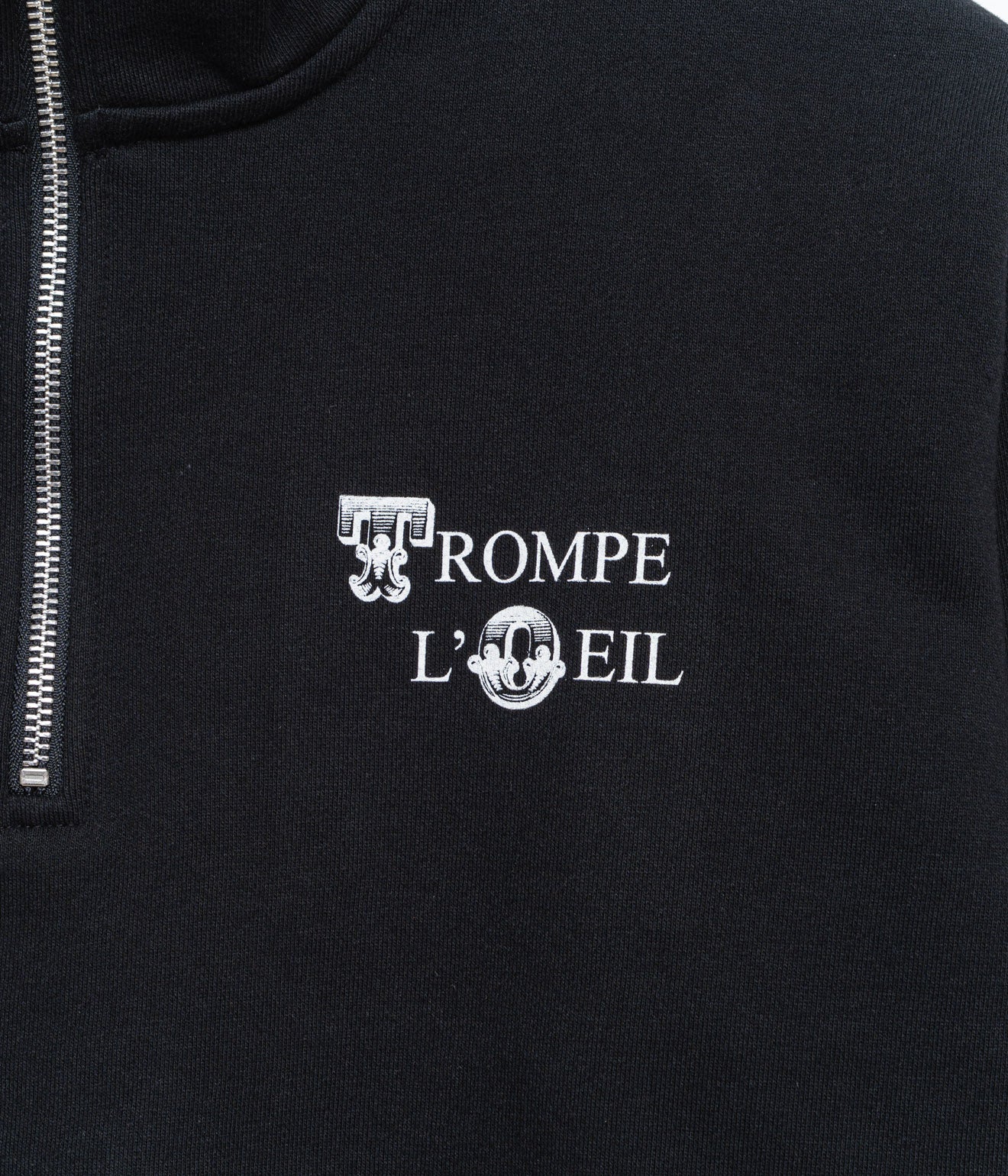 TODAY edition "TROMPE L'OEIL Zip Sweat" BLACK - WEAREALLANIMALS
