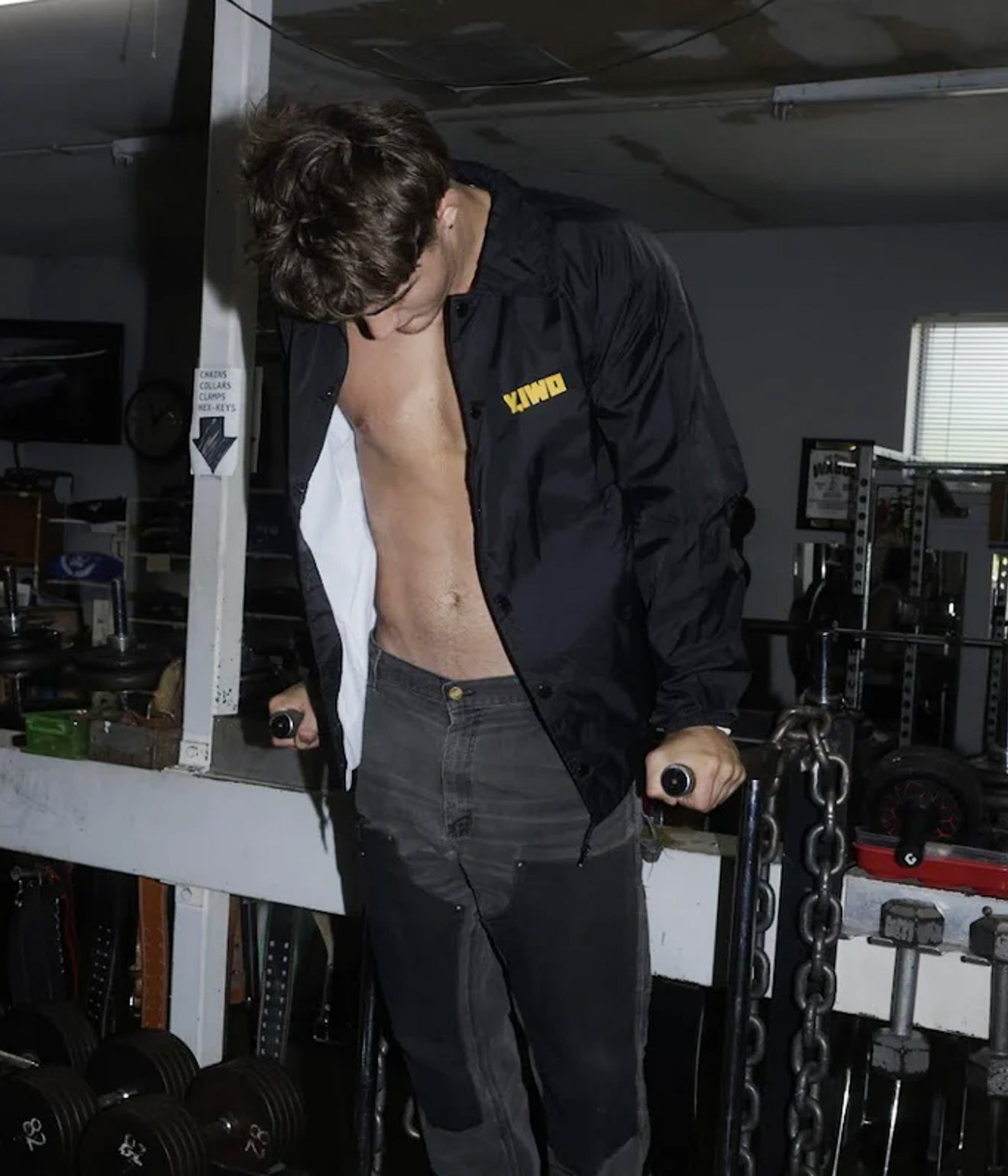 Y,IWO "Big Boy Club Coaches Jacket" Black/Gold - WEAREALLANIMALS