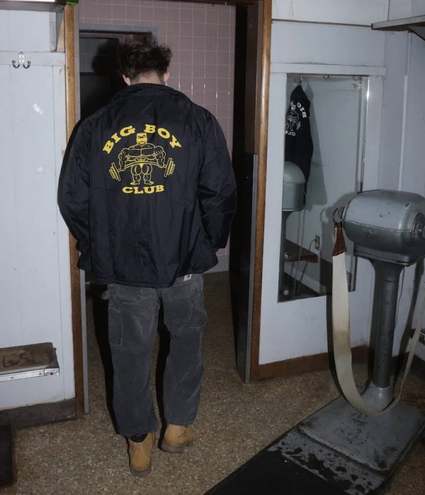 Y,IWO "Big Boy Club Coaches Jacket" Black/Gold - WEAREALLANIMALS