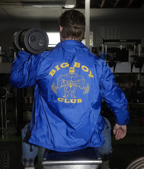 Y,IWO "Big Boy Club Coaches Jacket" Blue/Gold - WEAREALLANIMALS