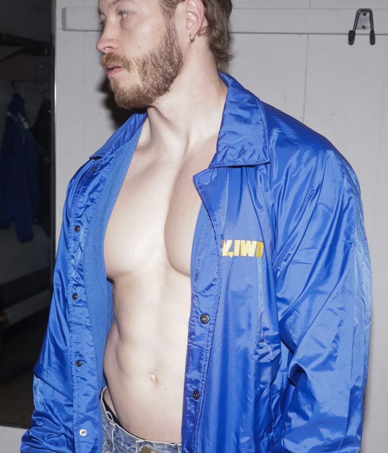Y,IWO "Big Boy Club Coaches Jacket" Blue/Gold - WEAREALLANIMALS