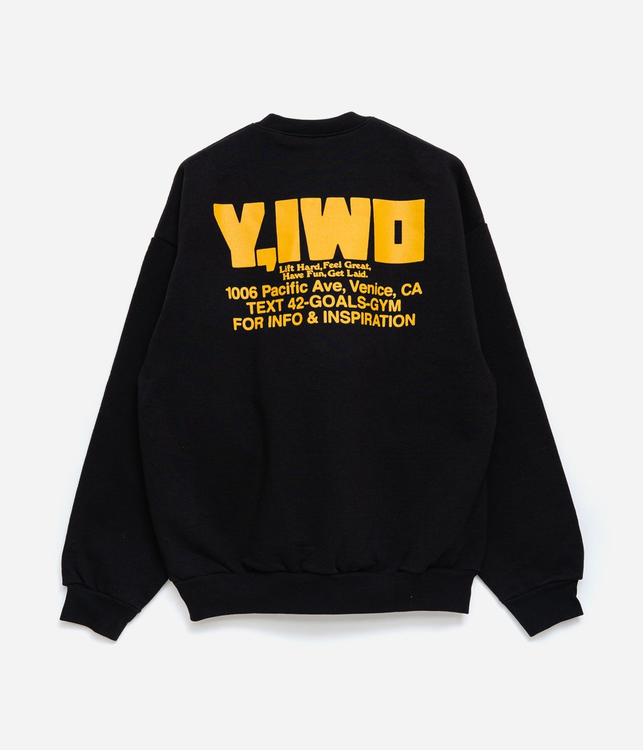 Y,IWO "Big Boy Club Raglan Crewneck" Black/Gold - WEAREALLANIMALS