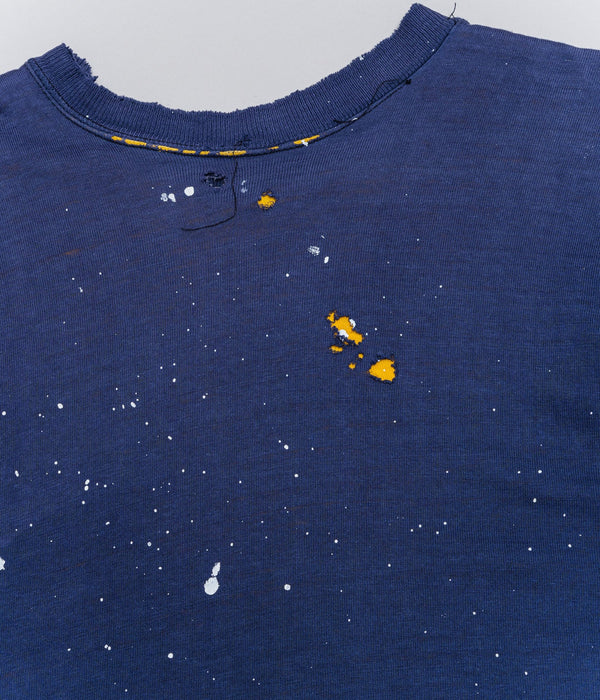 70's Reversible T-SHIRT NAVY/YELLOW - WEAREALLANIMALS