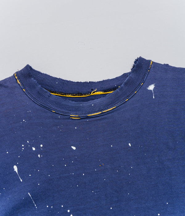 70's Reversible T-SHIRT NAVY/YELLOW - WEAREALLANIMALS