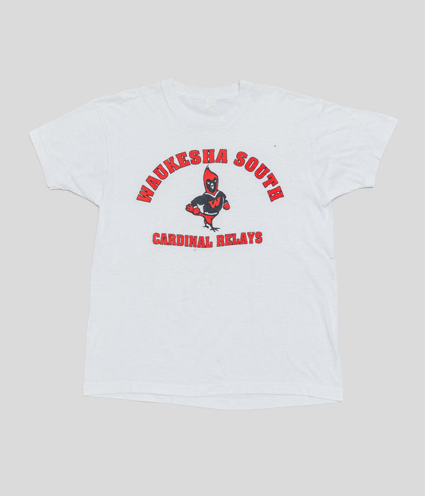 80〜90’S WAUKESHA SOUTH CARDINAL RELAYS T-SHIRT - WEAREALLANIMALS