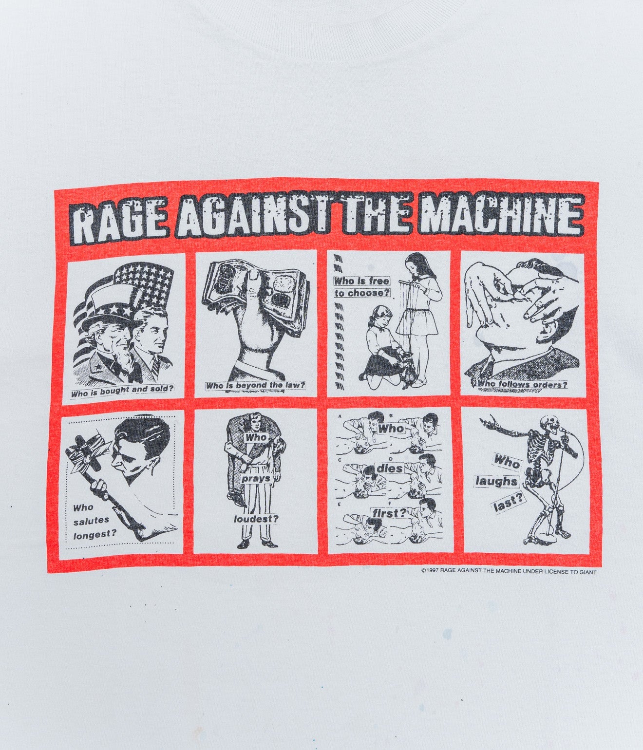 90's Rage Against The Machine Barbara Kruger T-SHIRT - WEAREALLANIMALS