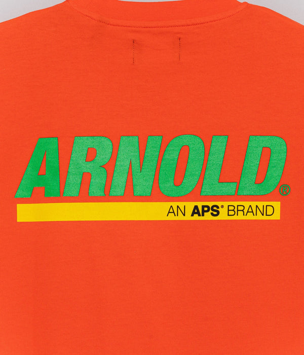 Arnold Park Studios "ELEKTRISKA LOGO SHORT SLEEVE" BLAZE ORANGE - WEAREALLANIMALS