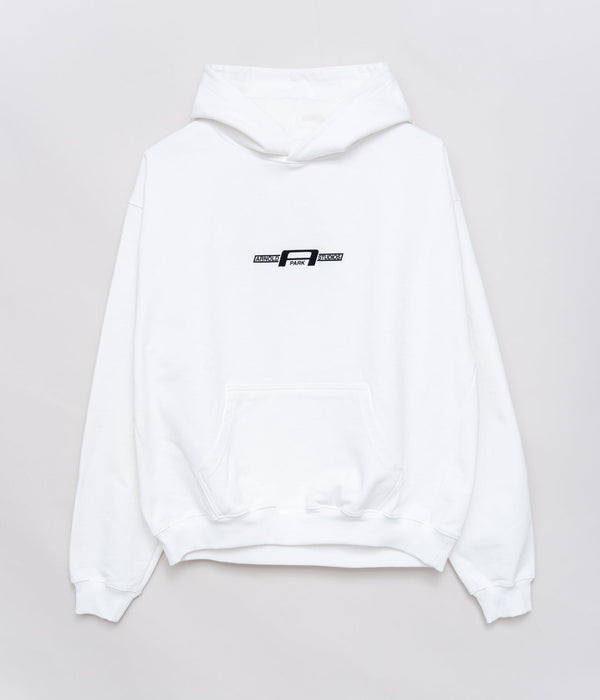 Arnold Park Studios "GASKET LOGO HOODIE" WHITE - WEAREALLANIMALS