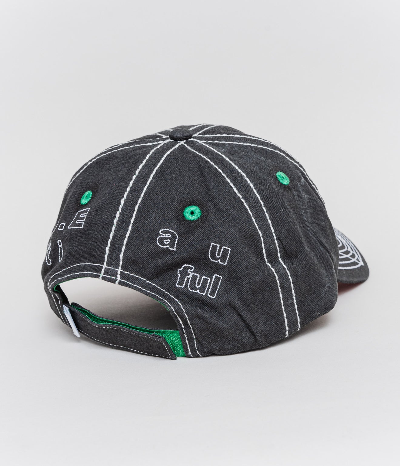 b.Eautiful "Vapor 6 Panel Hat" Off-Black / White - WEAREALLANIMALS