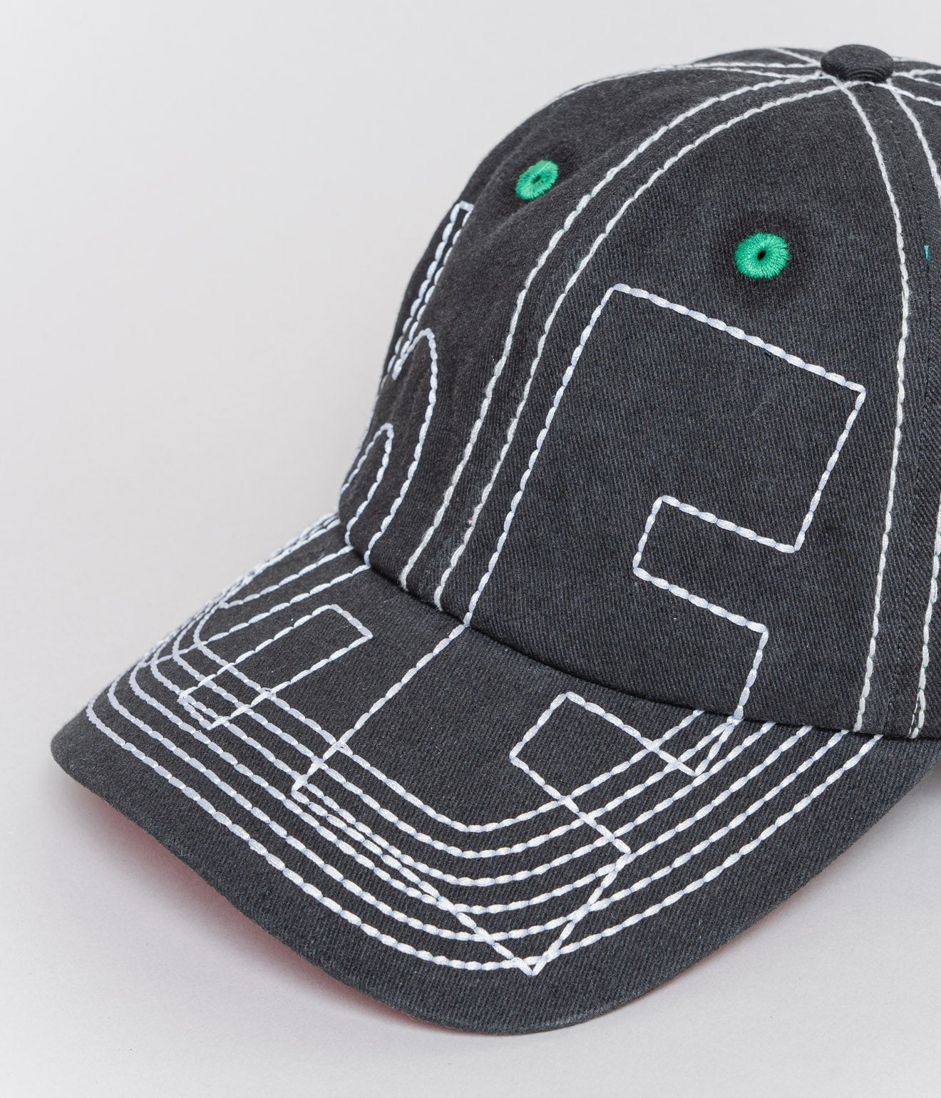 b.Eautiful "Vapor 6 Panel Hat" Off-Black / White - WEAREALLANIMALS