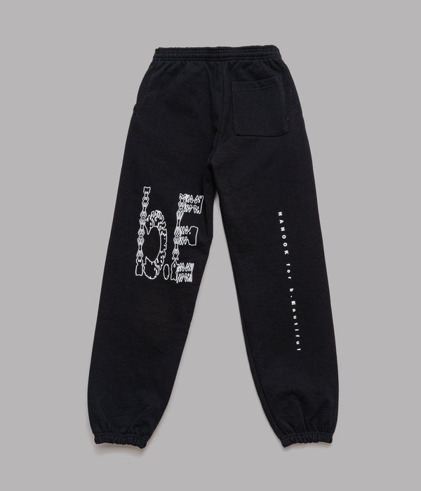 b.Eautiful x NANOOK "Bigfoot Sweatpants" Black - WEAREALLANIMALS