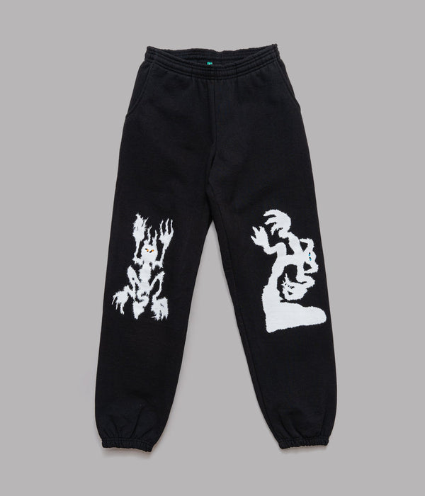 b.Eautiful x NANOOK "Bigfoot Sweatpants" Black - WEAREALLANIMALS