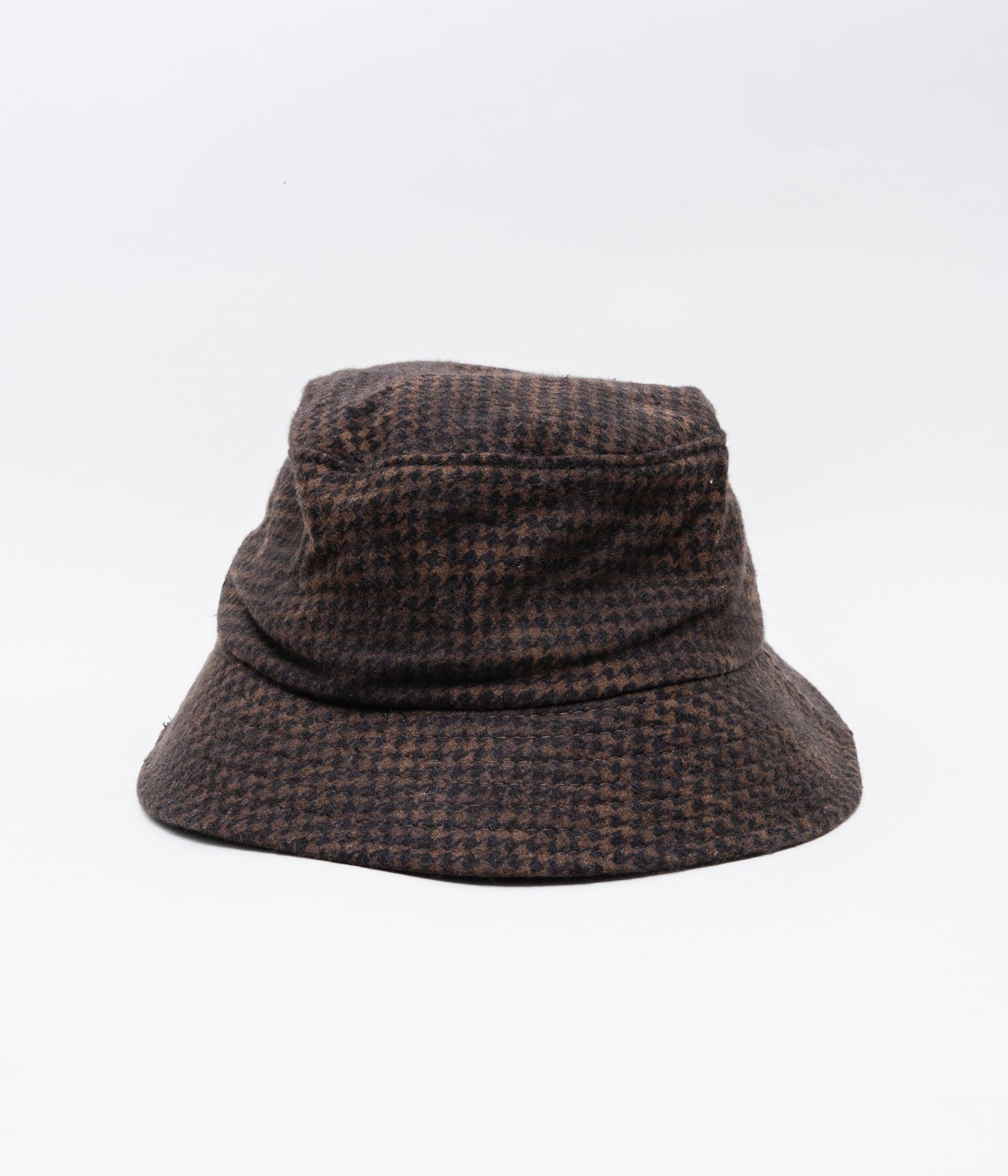 LITE YEAR "Houndstooth Bucket Hat" Brown - WEAREALLANIMALS
