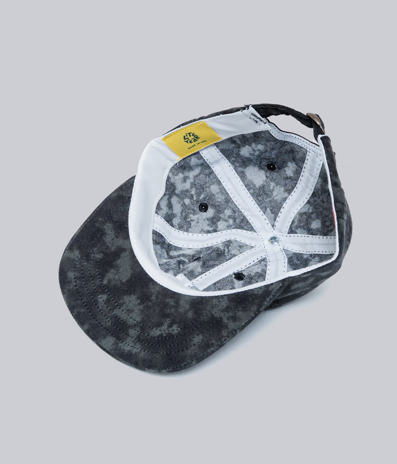 LITE YEAR "Japanese Cotton Twill 6 Panel Cap" Cloudy Washed Black - WEAREALLANIMALS